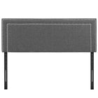 Modway Jessamine Upholstered Fabric Full Headboard - Grey-Particleboard Panel