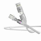 Statik PowerPivot Pro Nylon Braided Charge/Sync Cable USB-C to USB-C 10ft White-Rapid Data Transfer to Move Photos, Videos, Music, and More. Charge up your phone or move important files with confidence. Built-in safety features keep your battery, devices, and files protected