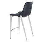 Zuo Magnus Counter Stool - Black/Silver - Set of 2-6