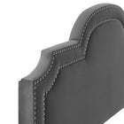 Modway Belinda Performance Velvet King/California King Headboard - Charcoal-Stain-Resistant Fabric
