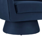 Modway Astral Performance Velvet Fabric and Wood Swivel Chair - Midnight Blue-8