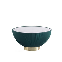 Manhattan Comfort Anderson 28.15" Modern Leatherette Upholstered Coffee Table - Green-Modern End Table for Living Room Use