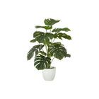 Monarch Specialties - Plante Artificielle - 24 po H - Monstera - Mis En Pot - Touche Réelle - Feuilles Vertes - Pot Blanc-Plante artificielle de monstera luxuriante et réaliste de 24 pouces de haut, placée dans un pot blanc moderne de 5 pouces, parfaite pour être placée sur une table ou une étagère pour une touche de verdure