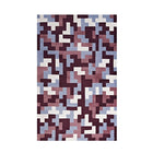 Modway Andela Interlocking Block Mosaic Area Rug - 8 ft W x 10 ft L - Multicolored Red/Light Blue-Interlocking Block Mosaic Area Rug