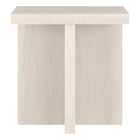 Hudson&Canal Elna 22"W Square Side Table - Alder White-Table is made of high-quality and durable MDF materials