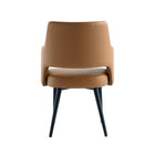 Manhattan Comfort Tremont 22.8" Modern Leatherette Upholstered Dining Arm Chair - Saddle-Minimal Assembly Required. Hardware Included