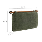 Modway Anela Wall-Mounted Chenille Upholstered Twin Headboard - Sage Walnut-Cushioned Pillow