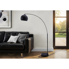 Monarch Specialties 9634 74"H Floor Lamp - Black Metal/Contemporary-Designed to illuminate with warmth and ambiance, this decorative floor lamp brightens your space while enhancing its overall aesthetic, perfect for both reading and relaxed evenings