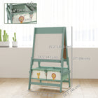 Qaba 3-in-1 Double-Sided Art Easel for Kids with Paper Roll - Green-Stable A-shape frame made from pine wood and MDF 