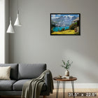 Mountain Lake - Framed Canvas - 31" x 22"-Ready to hang - arrives fully assembled