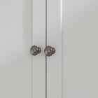 HOMCOM 71" H Pantry Cabinet with Microwave Space and Buffet Hutch - White-Melamine and painted surfaces are easy to clean and maintain 