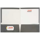 JAM Paper - Chemises de présentation laminées à deux pochettes - brillantes - gris - Paquet de 6-Quantité : 6 dossiers par paquet | Un pour chaque sujet et projet