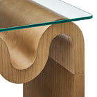 Modway Ondine Glass Top Side Table - Natural-8