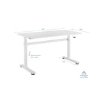 Uplite Height Adjustable Sit-Stand Ergonomic Desk - White-STURDY SUPPORT - All steel construction and a thick leg support system hold weights up to 88 lbs