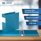 Davis Group Premium Economy Binder - D Ring - 3" - Turquoise Blue - 6 Pack-Ideal for Conferences, Reference, Colleges & Universities