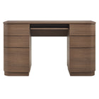 Modway Mirae 55" 6-Drawer Curved Office Desk - Brushed Brown Oak-8
