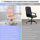 MotionGrey - Chaise de bureau ergonomique Mellow - Dossier en maille haute avec accoudoirs réglables - Rose-10