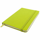 JAM Paper Hardcover Travel Journal Notebook With Elastic - 70 Lined Sheets - 4" x 6" - Green Apple-Colour: Green Apple | Be stylish and organized with a colourful note book.
