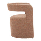 Zuo Atria Accent Chair - Ottoman Tawny Brown-Dimensions: 21.7" L x 25.2" W x 28.9" H