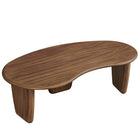 Modway Vetra Kidney-Shaped Free Coffee Table - Walnut-MDF Core