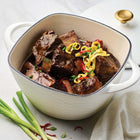 Tramontina Prisma 7 Qt Enameled Cast Iron Covered Square Dutch Oven - Matte Gray-Smooth porcelain enamel interior finish