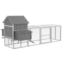 PawHut - Poulailler en bois avec nichoirs pour 4 à 6 poules - 122,2 po L x 58,9 po l x 58,7 po H-Grand et spacieux avec 24 pi² (2,25 m²) dans l’enclos et 10,2 pi (3,105 m) d’un bout à l’autre 