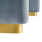 Modway Koda Performance Velvet Waterfall Ottoman - Brass/Cadet Blue-9
