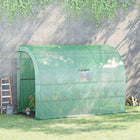 Outsunny Walk-in Wall Lean-to Greenhouse- Designed for placement against your home, garage, barn, or shed
 