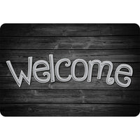 Ashley Productions The Original Fun Mat Welcome Mat - 15.5" x 23.5" - Black Wood Welcome-Measurement & Design: The Black Wood Welcome Mat measures 15.5" x 23.5".