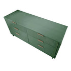 Manhattan Comfort Granville Modern Chest and Double Dresser Set - Sage Green-10