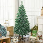 HOMCOM 6' Artificial Christmas Tree with Realistic Branches - Green-Branches are in realist tree style and without much shaping 