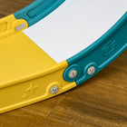 Qaba - Ensemble toboggan et balançoire 6-en-1 avec panier de basket, grimpeur - jaune-Couleur : Jaune, Blanc 