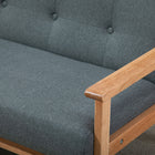 HOMCOM 45" Loveseat Sofa with Rubber Wood Legs - Dark Grey-Protective foot pads keep your floor looks well