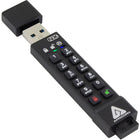 Apricorn Aegis Secure Key 3NX Encrypted USB 3.1 Gen 1 64 GB Flash Drive - Black-Eliminates factory default PIN vulnerability by forcing the enrollment of an Admin PIN prior to use. As with all Apricorn Aegis secure devices, there are no default passwords, and no back-doors. 