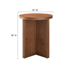 Modway - Silas Manche Table d’appoint en bois - Noyer-Bois de manguier et placage