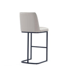 Manhattan Comfort Serena 17.71" Modern Leatherette Upholstered Barstool - Light Grey - 2 Pack-Home Assembly Required. All Hardware Included