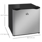 HOMCOM Compact Mini Freezer with Adjustable Temperature - 1.1 cu. ft. - Silver-Manual defrost setting ensures hassle-free cleaning