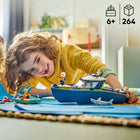 LEGO - City Police La poursuite en bateau de police-Que contient la boîte? - Tout ce dont les enfants ont besoin pour construire un bateau de police et le canot pneumatique du voleur, ainsi que deux figurines d’agents de police, une figurine de voleur et un requin
