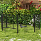 PawHut Heavy Duty 8-Panel Dog Playpen with Door for Medium Dogs - 31.5" H-Made of steel tube and steel wires for stability
