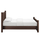 Modway - Rael Performance Velvet Lit plateforme Queen, Marron chocolat-Assemblée requise