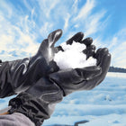 TEMRES Thermal Insulated Polyurethane Coated Rough Grip Glove - Insulated Acrylic Extended Cuff Draw Cord - Black - Medium -Fully-coated waterproof polyurethane coating provides a barrier against water.