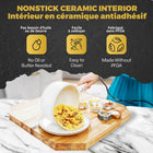 Ceramax Electric Hot Pot 1.5 L Nonstick Skillet with Lid-2-precise temperature settings: choose between 300°f and 350°f for perfect simmering, boiling, frying, or steaming the adjustable heat settings ensure your meals are cooked to perfection every time