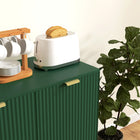 HOMCOM 31.5" L Sideboard Buffet Cabinet - Green-Anti-tipping design enhances safety by preventing falls
