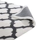 Modway Lida Moroccan Trellis Area Rug - 8 ft W x 10 ft L - Ivory/Charcoal-Stain Resistant / Easy To Clean