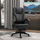 Vinsetto High Back Office Chair with Footrest and Adjustable Height - Black-Adjustable seat height depending on your sitting habits and desk height