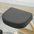 HOMCOM - Chaise à genoux ergonomique en bois avec coussins épais pour améliorer la posture - gris foncé-Assemblage requis 