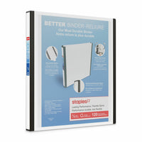 Staples Better Binder - 1/2" - White-Longer lasting, easier to use