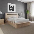 Nexera - Tête de Lit double Malibu en Chêne Blond Naturel -Garantie incluse : Reposez-vous en toute tranquillité avec une garantie d'un an incluse, offrant une assurance supplémentaire pour une mise à niveau élégante et fonctionnelle de votre chambre