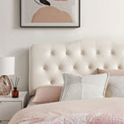 Modway Annabel Stain-Resistant Performance Velvet Queen Headboard - Alabaster-7 Adjustable Mount Positions