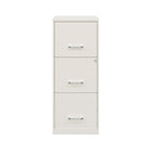 Hirsh 3-Drawer Vertical Filing Cabinet with Lock - Pearl White-Drawers accommodates letter-size hanging file folders